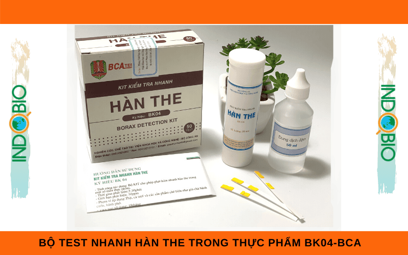 Bộ test kit kiểm tra nhanh hàn the trong vệ sinh an toàn thực phẩm BK04 - BCA